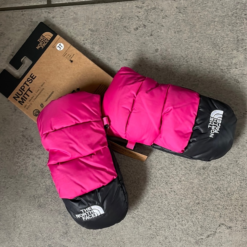 The North Face Pink Mittens Size 3T